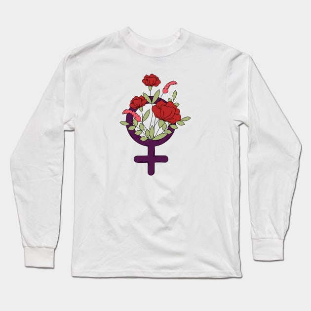 Feminist Flowers Long Sleeve T-Shirt by MaiKStore